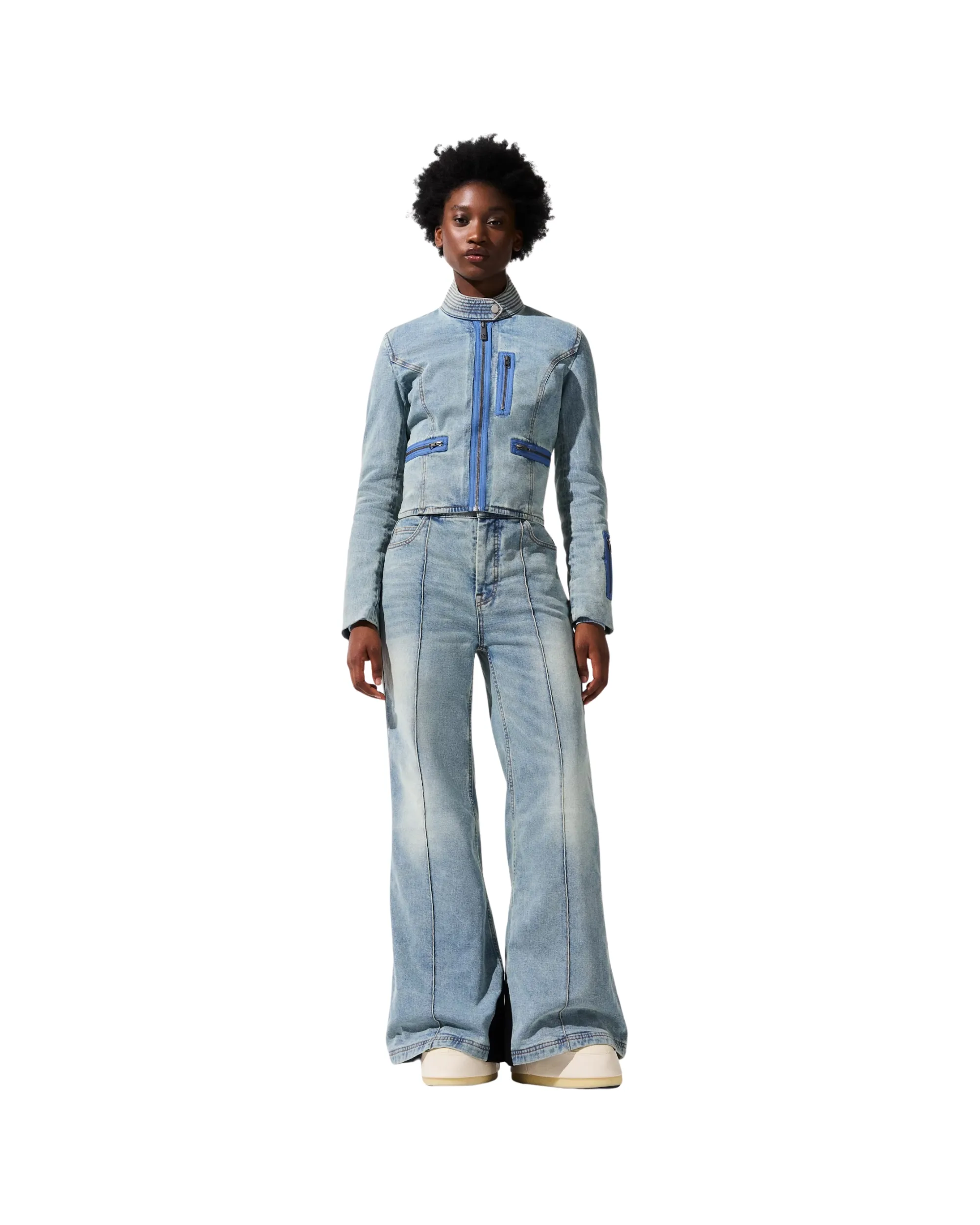 PERFECT MOMENT <br> Zaza Denim Jumpsuit Size S <br> RRP $2250