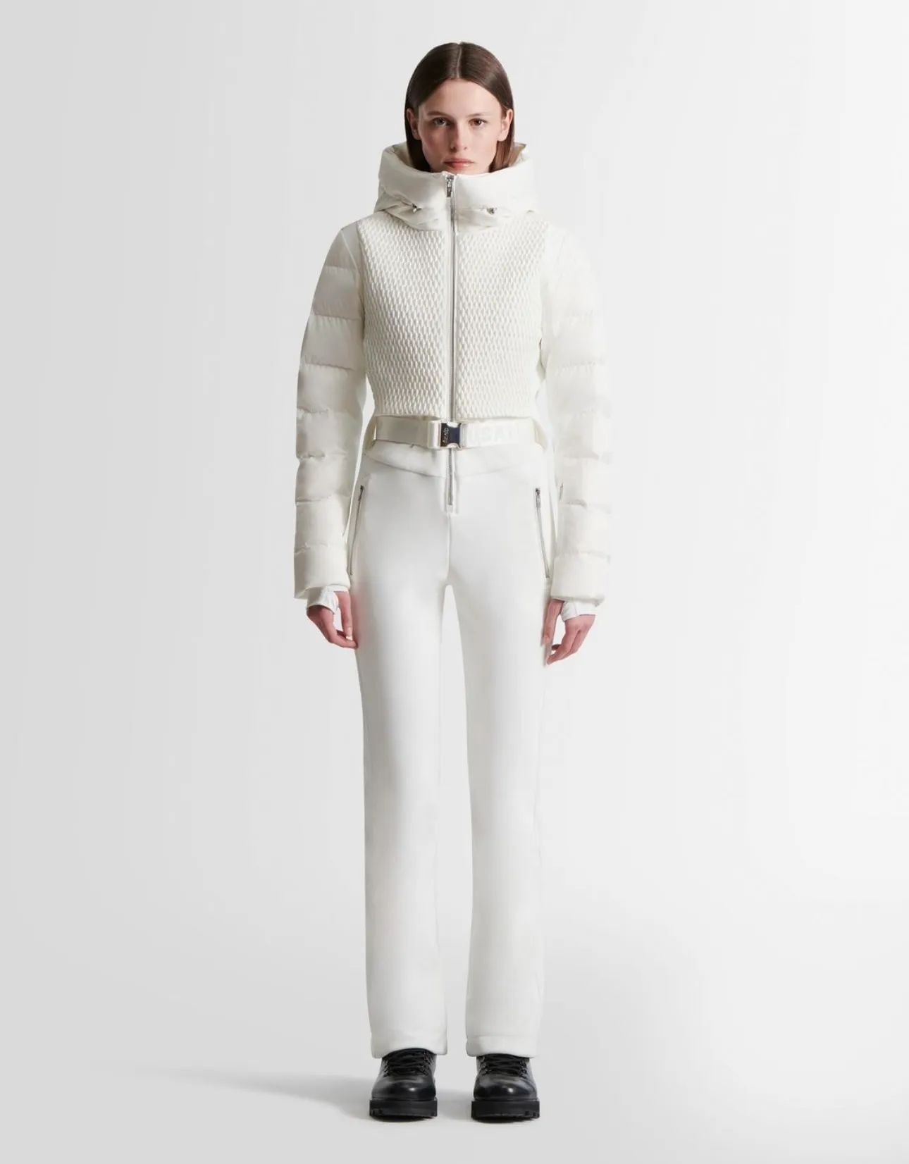 FUSALP <br> WHITE MARIE II SKI SUIT 8 <br> RRP $3200