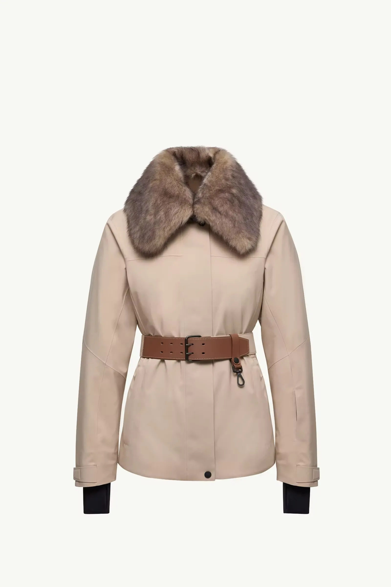 MONCLER GRENOBLE <br> Vizelles Shearling-Trimmed Ski Jacket <br> Size 2
