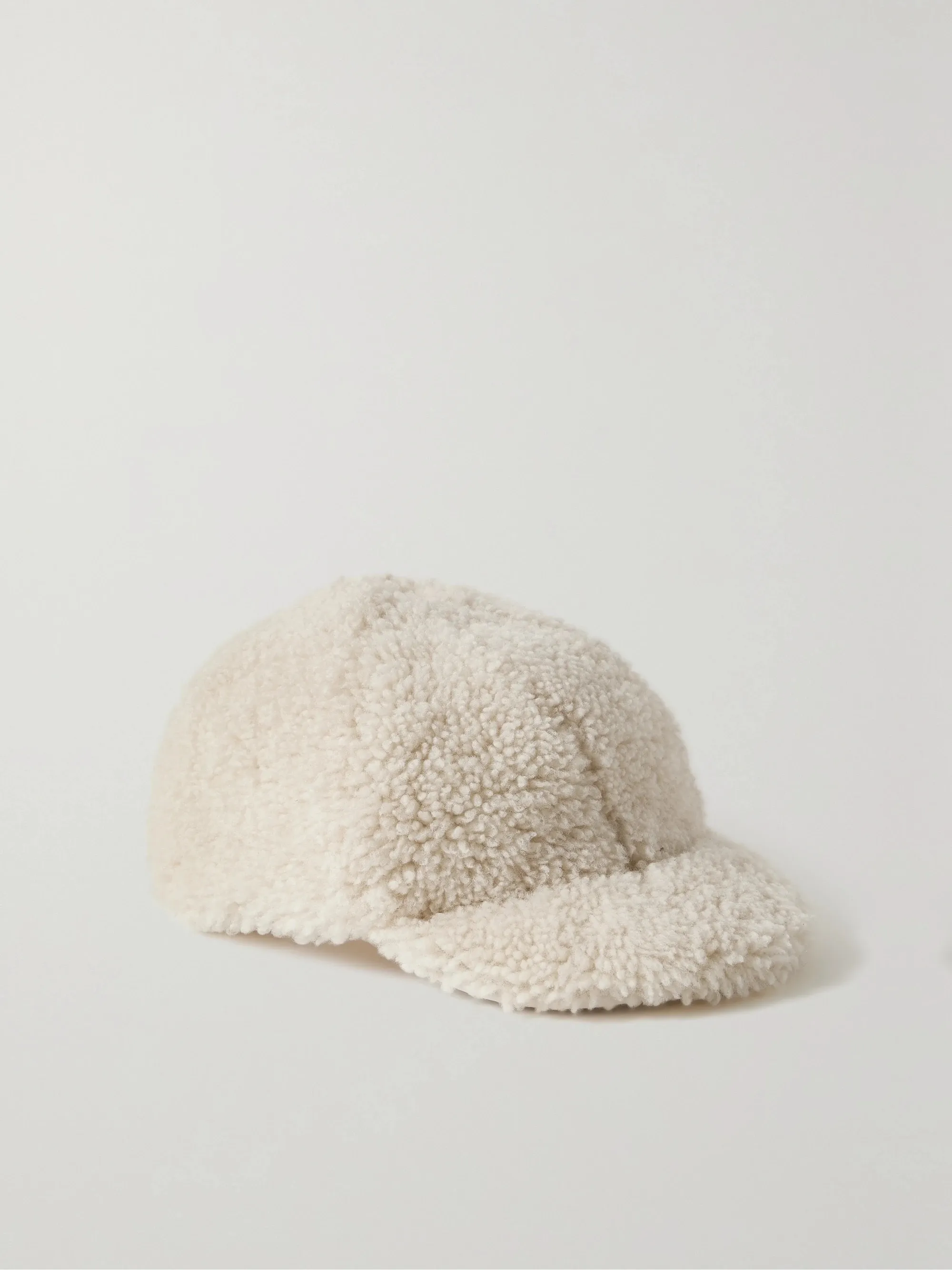 CORDOVA Davos leather-trimmed shearling baseball cap