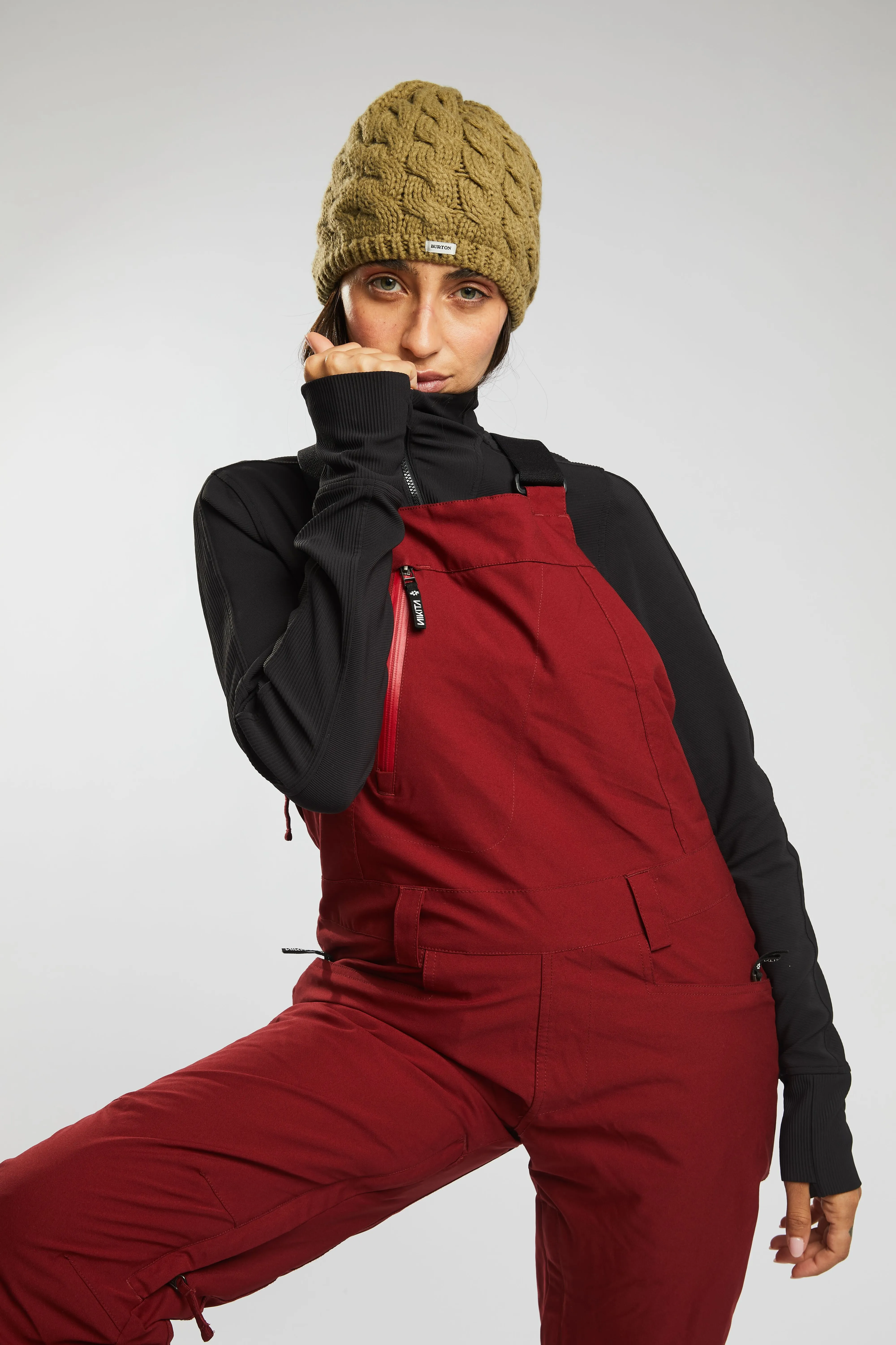 Burton Avalon Bib Softshell Snowboard Red - Size M