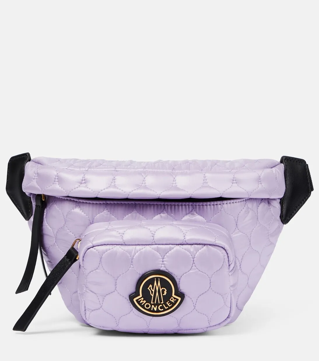 MONCLER <br> FELICIE LOGO QUILTED BELT BAG IN PURPLE <br> RRP $1100