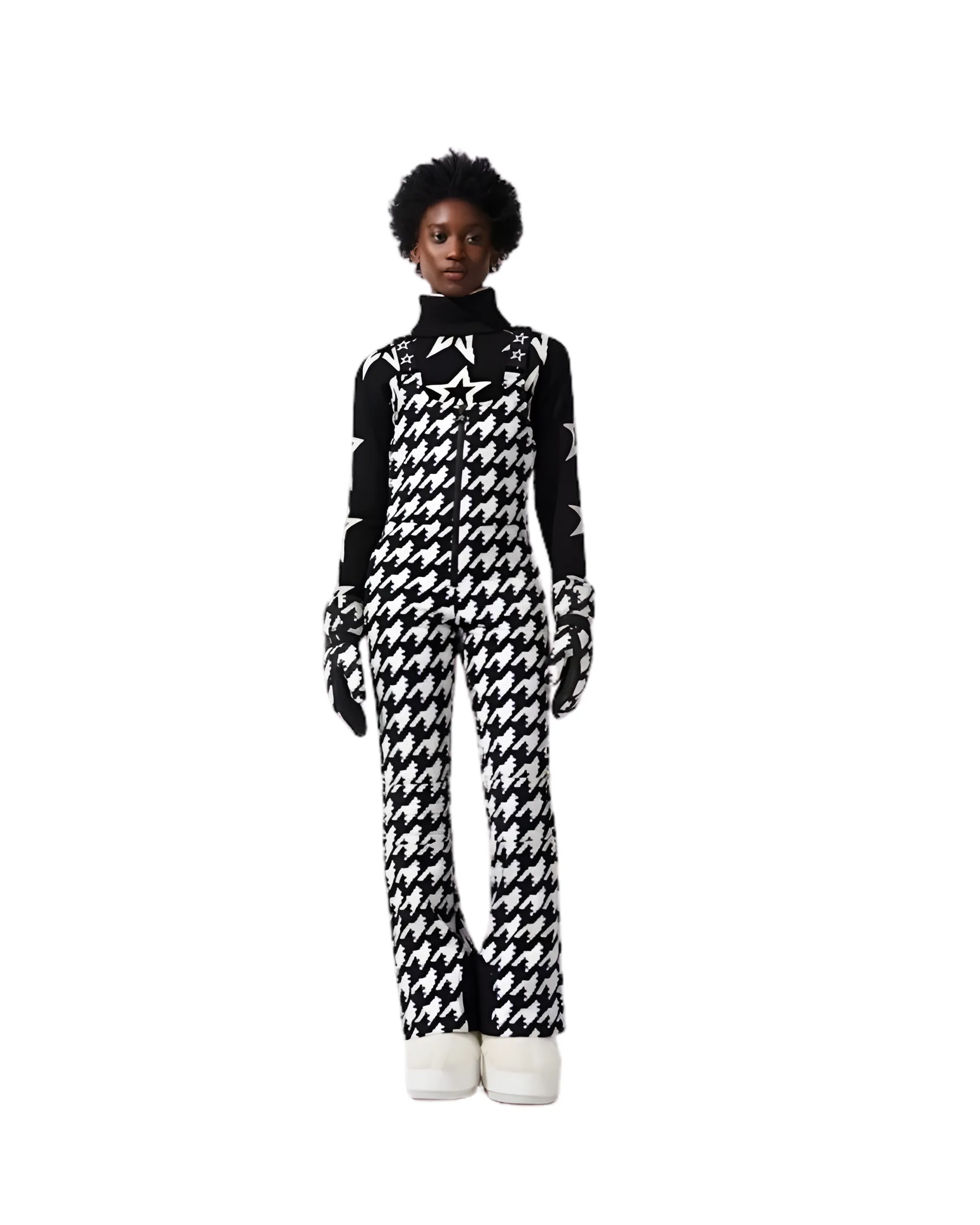 PERFECT MOMENT <br> JG Bib Ski Pant Houndstooth Print Size S <br> RRP $‌1900
