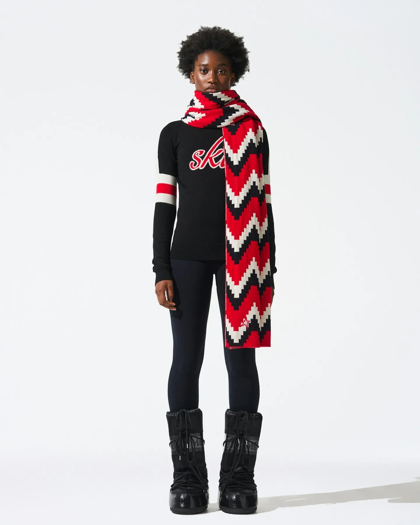 PERFECT MOMENT <br> Chevron Merino Wool Scarf