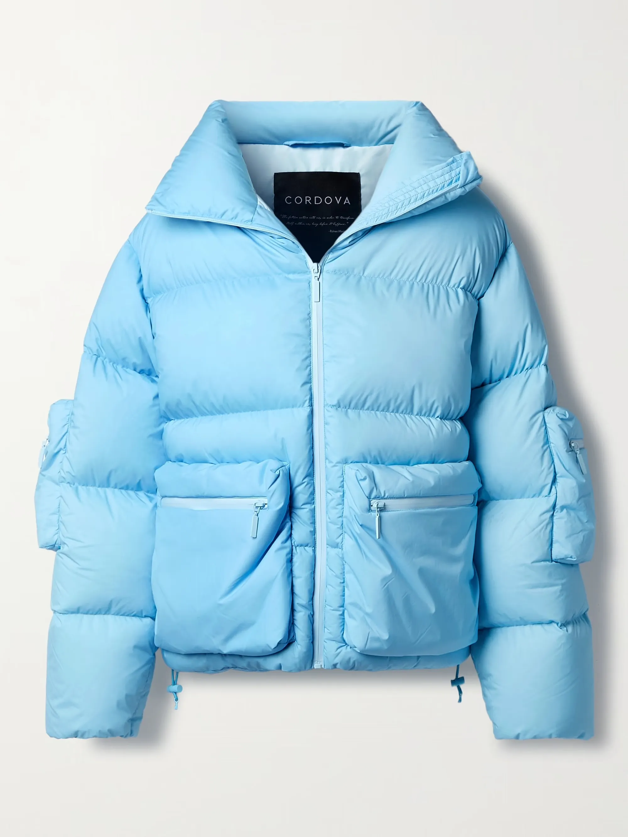 CORDOVA <br> Mogul quilted down ski jacket Light blue Size S <br> RRP $2800