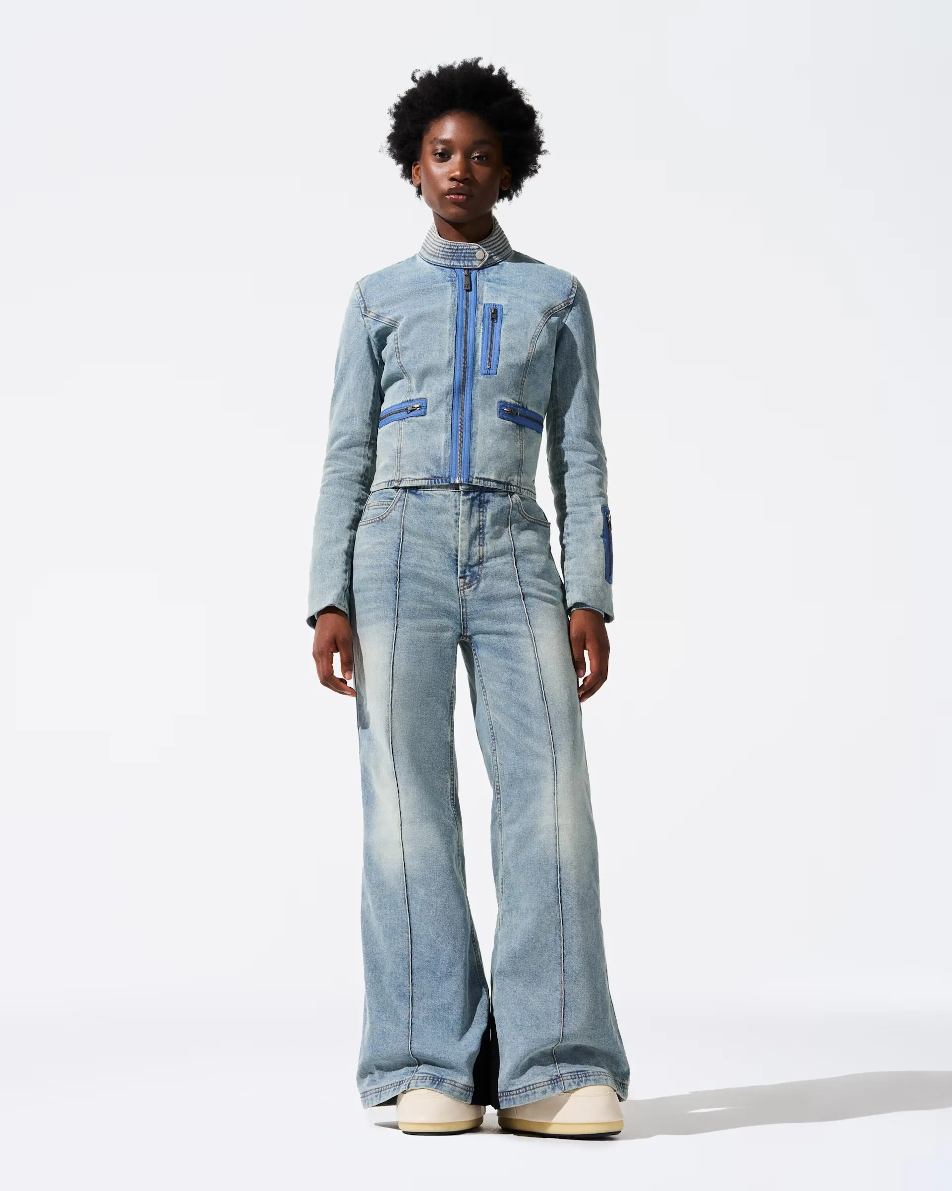 PERFECT MOMENT <br> Zaza Denim Jumpsuit Size S <br> RRP $2250
