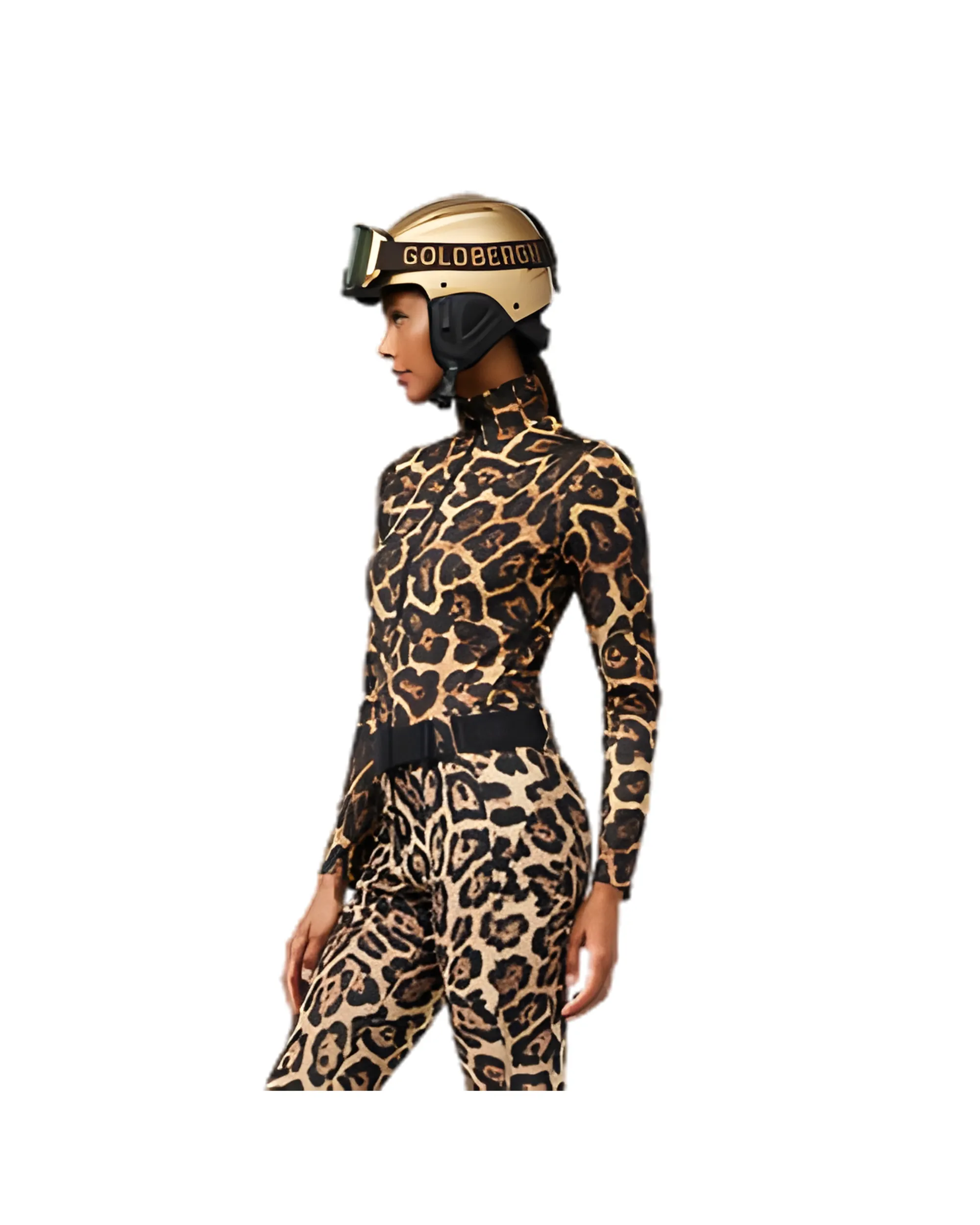 GOLDBERGH  <br> LEOPARD-PRINT SKI THERMALS 6/8 <br> RRP $425