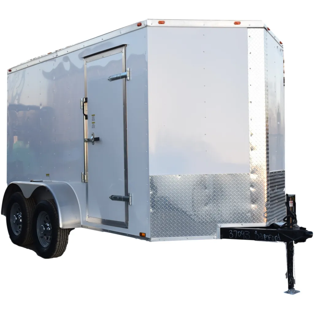 6x12 enclosed trailer /Tandem 3500 lb axles / 6ft 6 inside height / 2.5 ball hitch / drop down gate