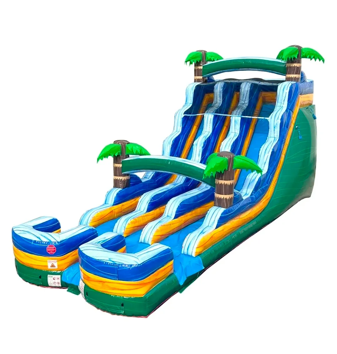 20FT BLUE TROPICAL WATER SLIDE