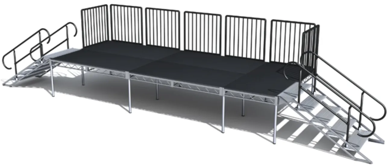 1FT-3FT HIGH STAGING (RAILS,STEPS,SKIRTING EXTRA)