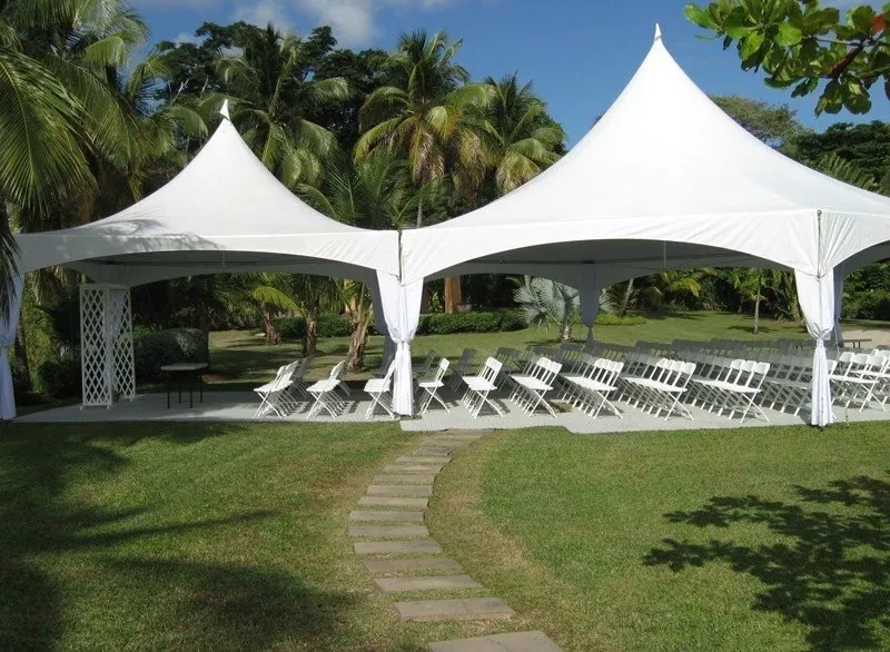 (40X55) HEX 40X35 HIGH PEAK + 20X20 HIGH PEAK) 154 DINNER SEATING / 198 CATHERDRAL / 250 COCKTAIL 