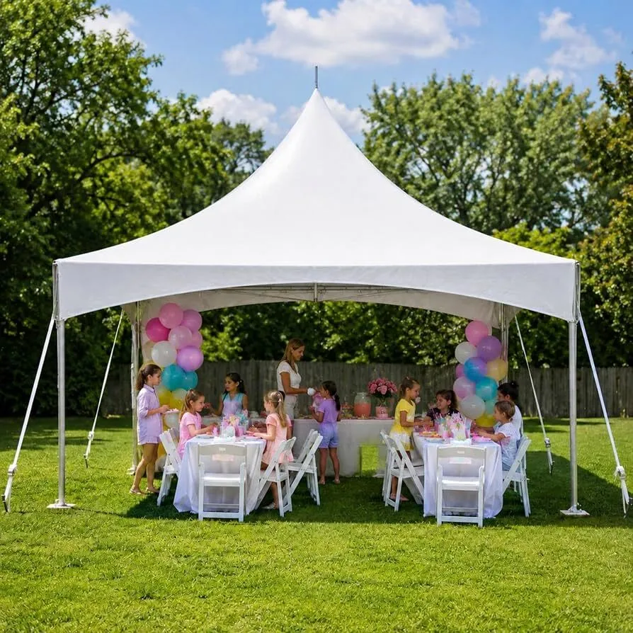 (10X20 HIGH PEAK) COMMERCIAL GRADE 16 -24 SIT DOWN DINNER / 25-30 CEREMONY / 30-40 COCKTAIL 