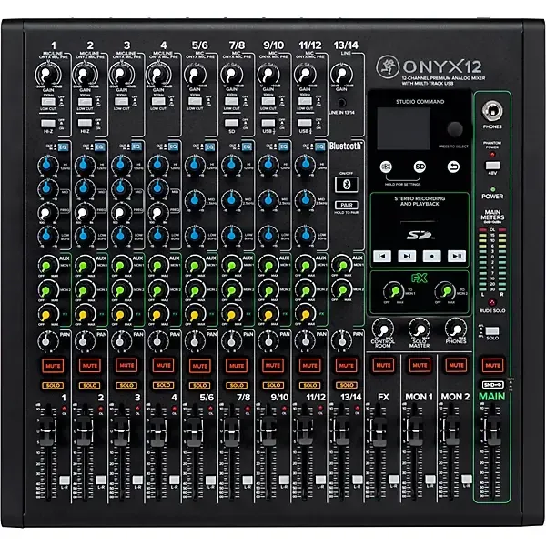 Mackie Onyx12 12-Channel Analog Mixer With USB and Bluetooth