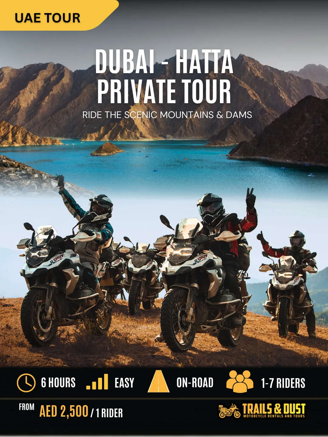 Dubai - Hatta Motorcycle Private Tour (6 Hours)