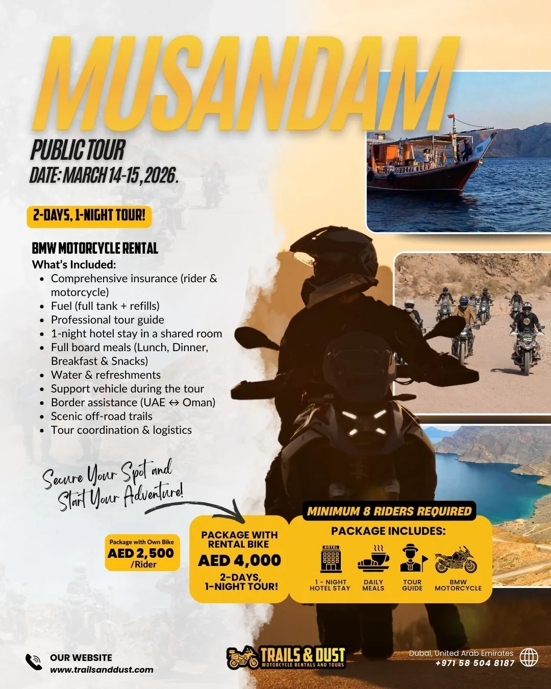 Musandam Motorycle Tour 2 Days (1 Night)