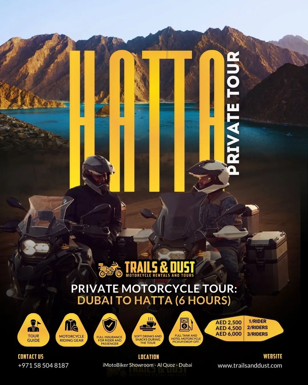 Dubai - Hatta Motorcycle Private Tour (6 Hours)