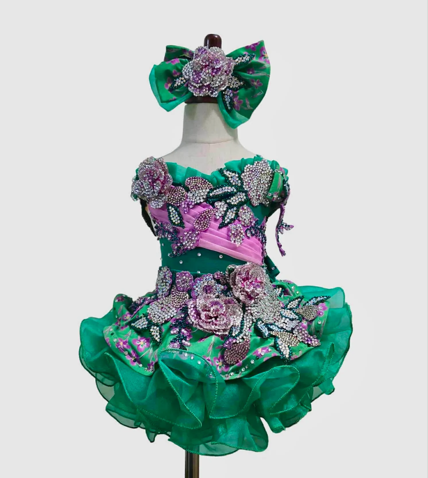 HH- 12/2 Emerald Shuggy Glitz Dress