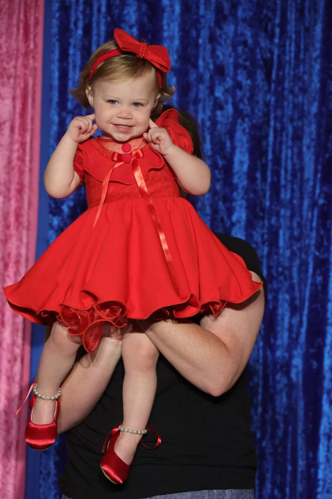 AM-  Red Dollhouse natural dress 12/2 