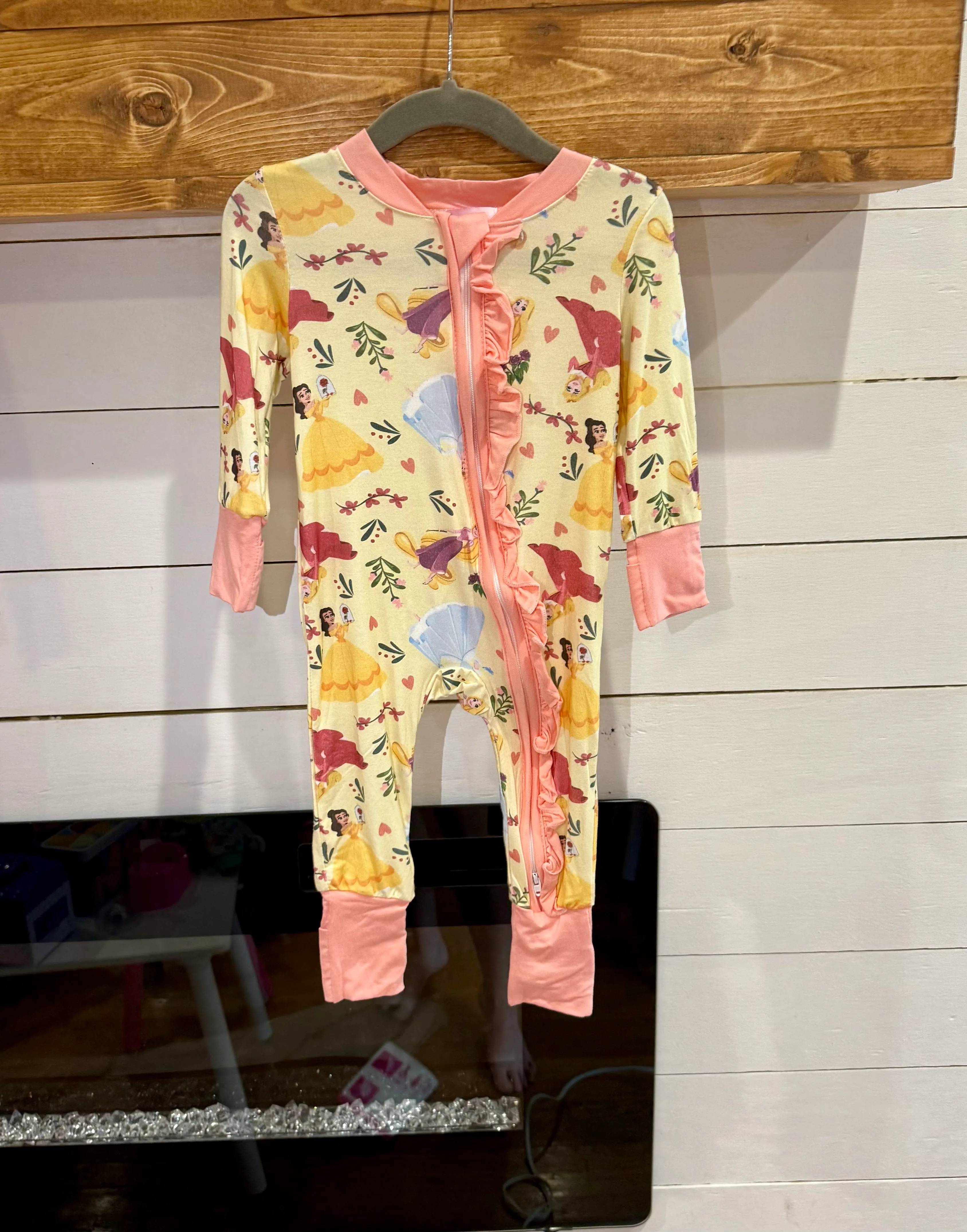 12/18 Month Yellow Princess Bamboo Jammies- MCC