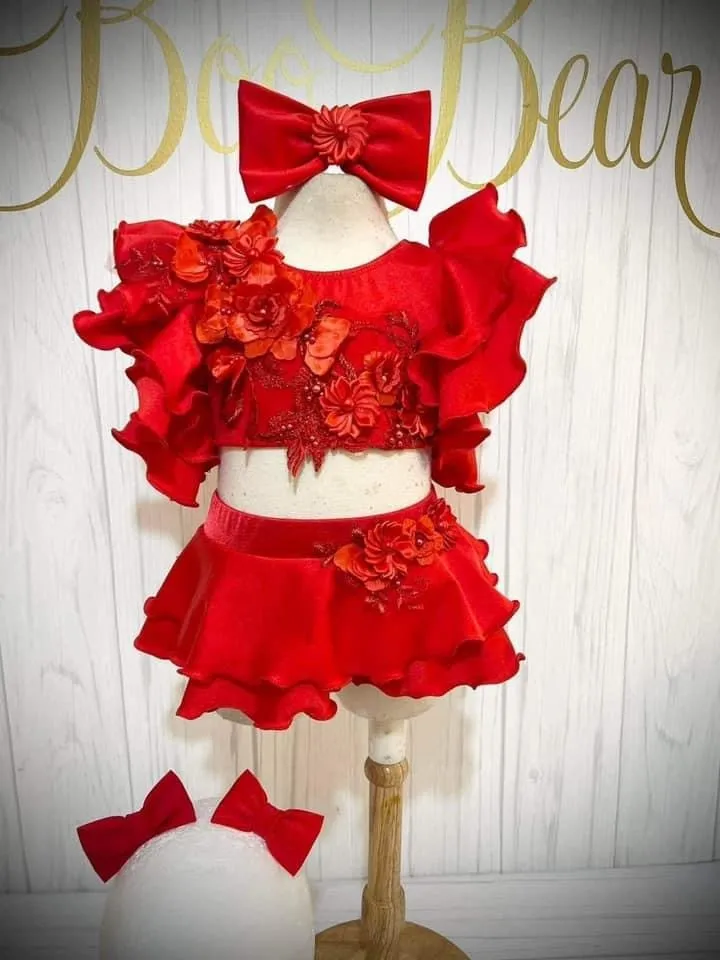 48. A. Red Natural Boo Bear Swim 12/2 