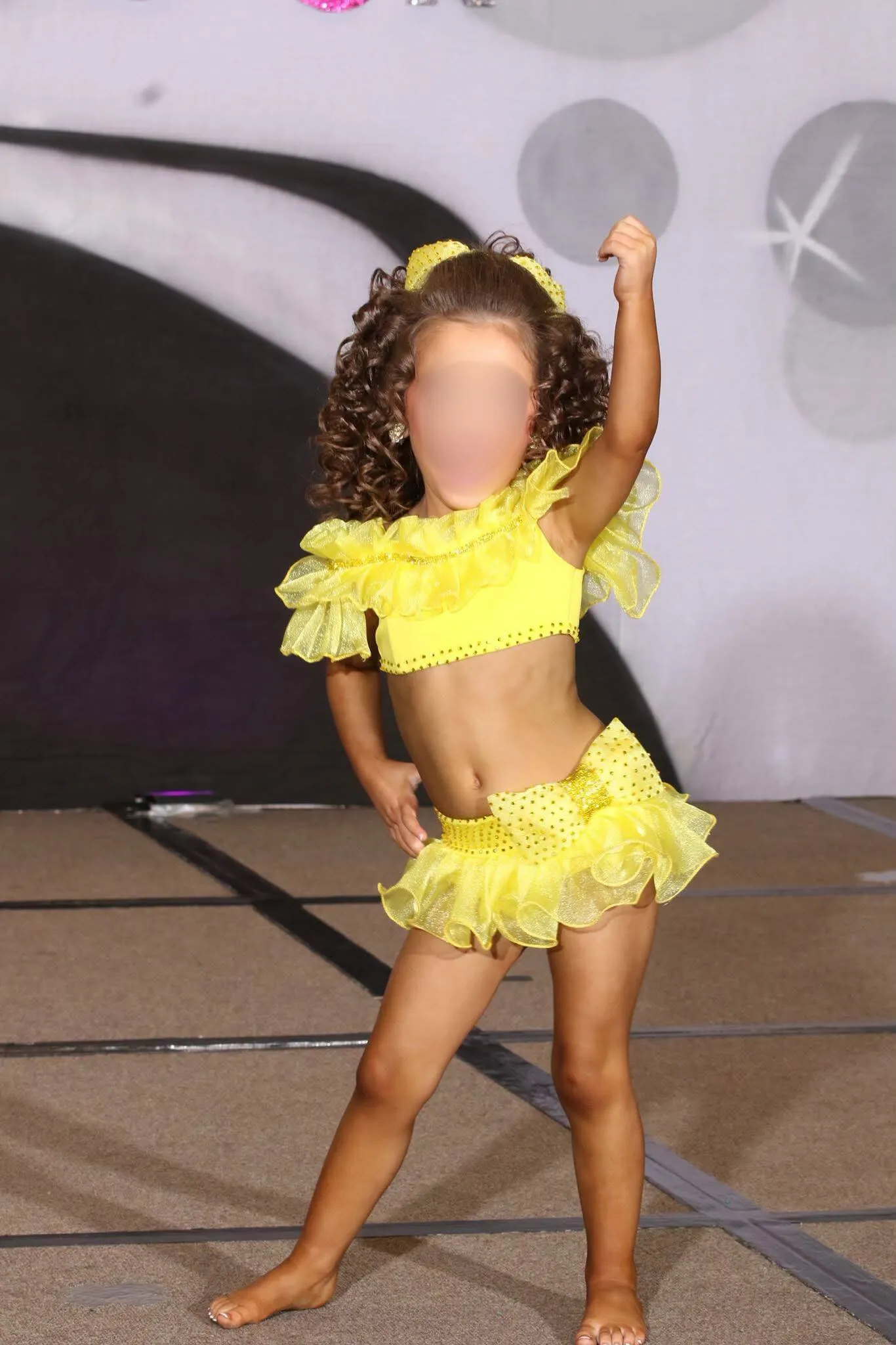 AM- Toni O Yellow Glitz Swim 2/4