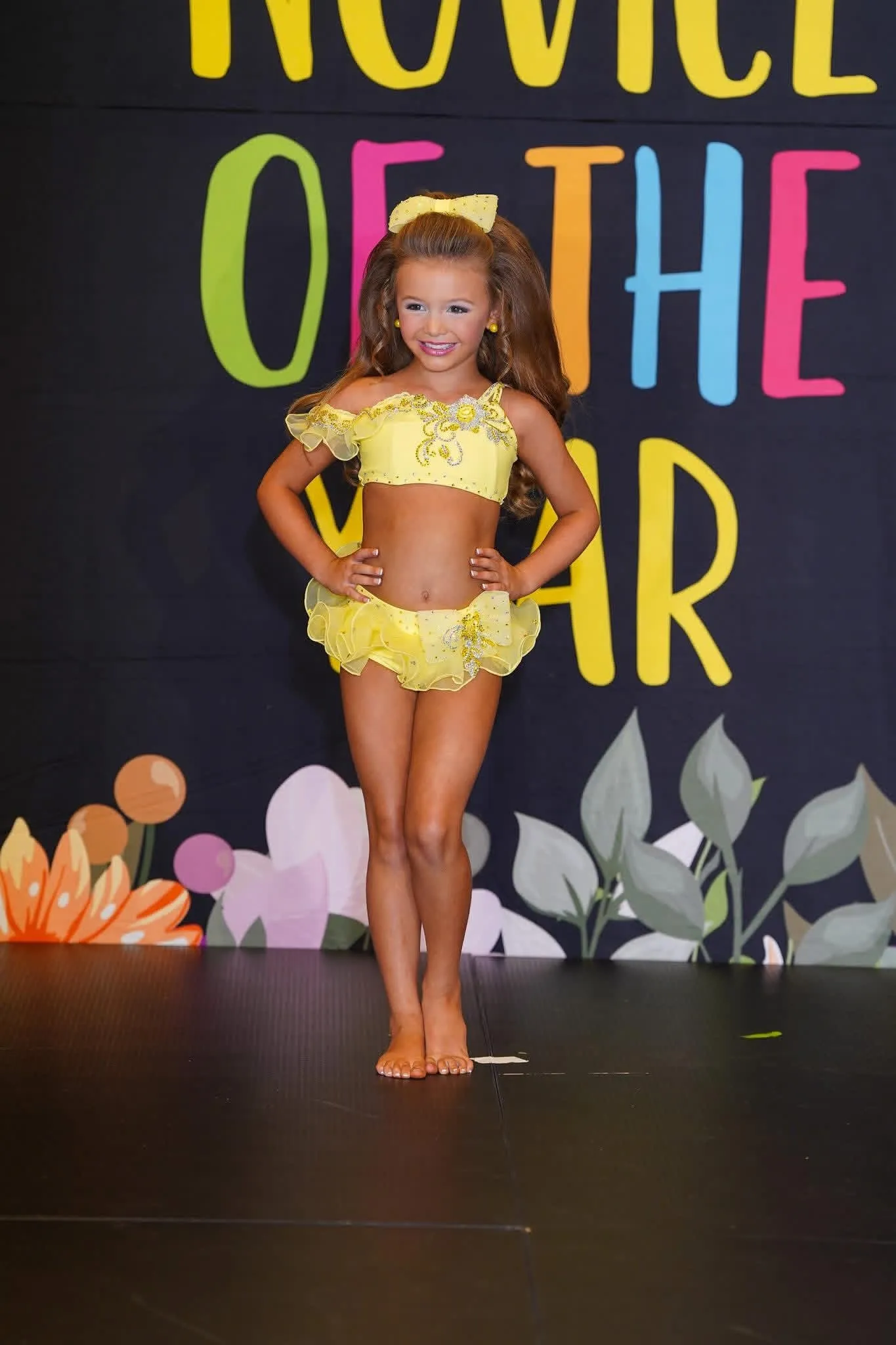 Ruby Belle Yellow glitz swim 4/6