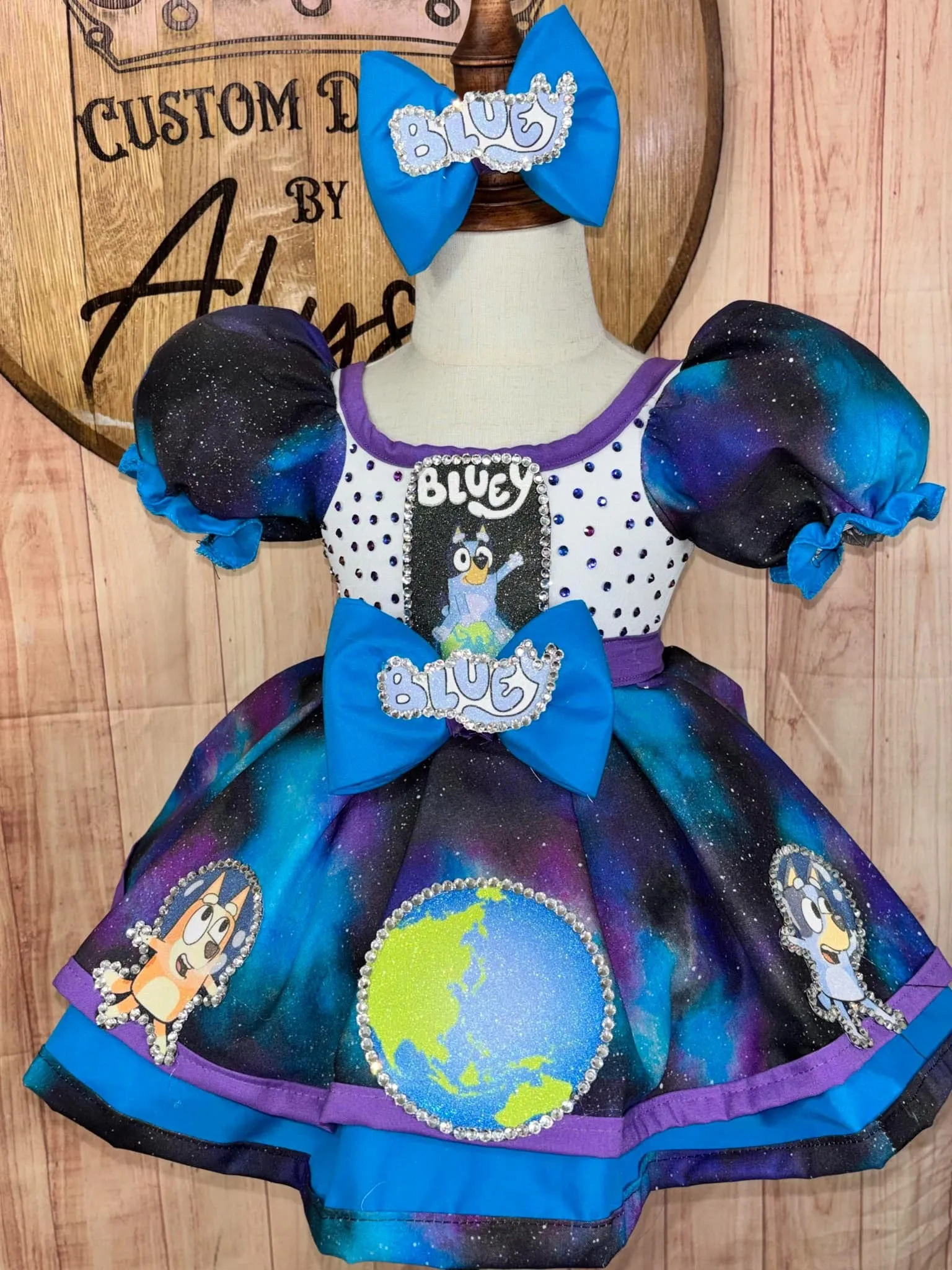 RM- 6/12 months Bluey Space/Galaxy