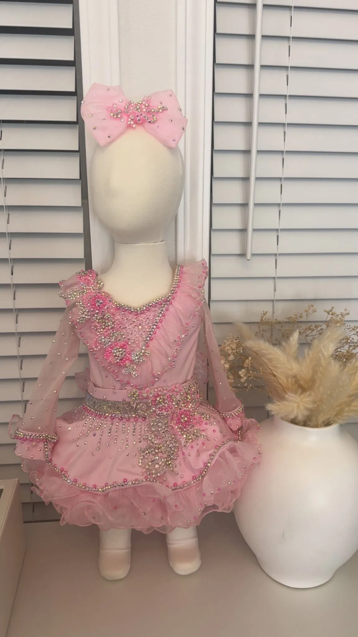 JB-Dahlia – Light Pink Glitz Dress (12/2T) Designed by Charissa Buckley