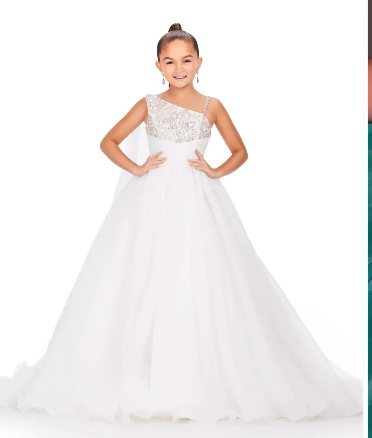 TT- 6 White Ashley Lauren Long Gown