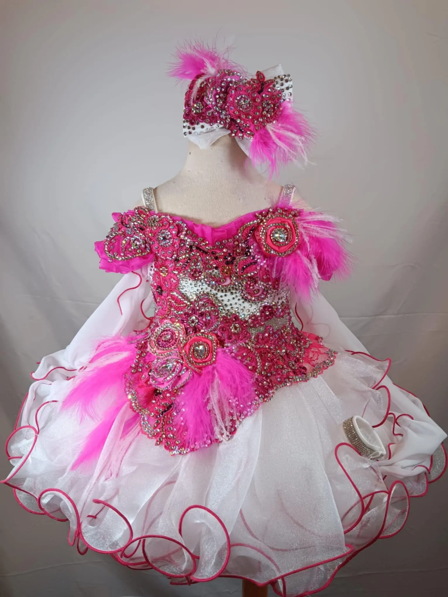 TT- 18/3 White Pink Gemics 