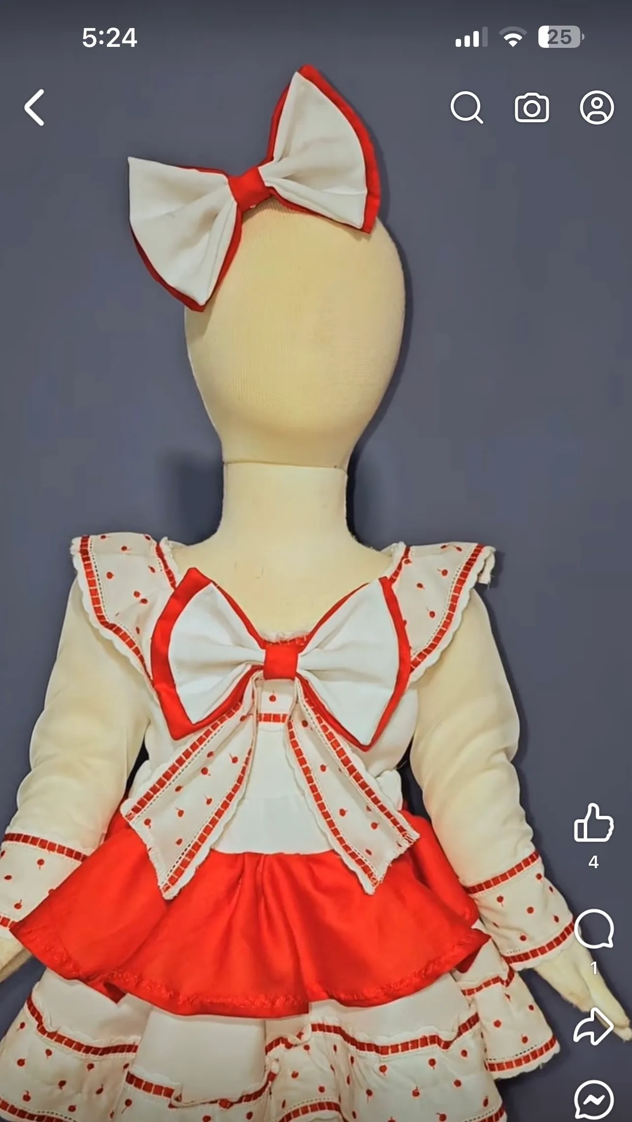 62.A- sweet Red casual/ valentines wear or Christmas wear 12/2-18/3