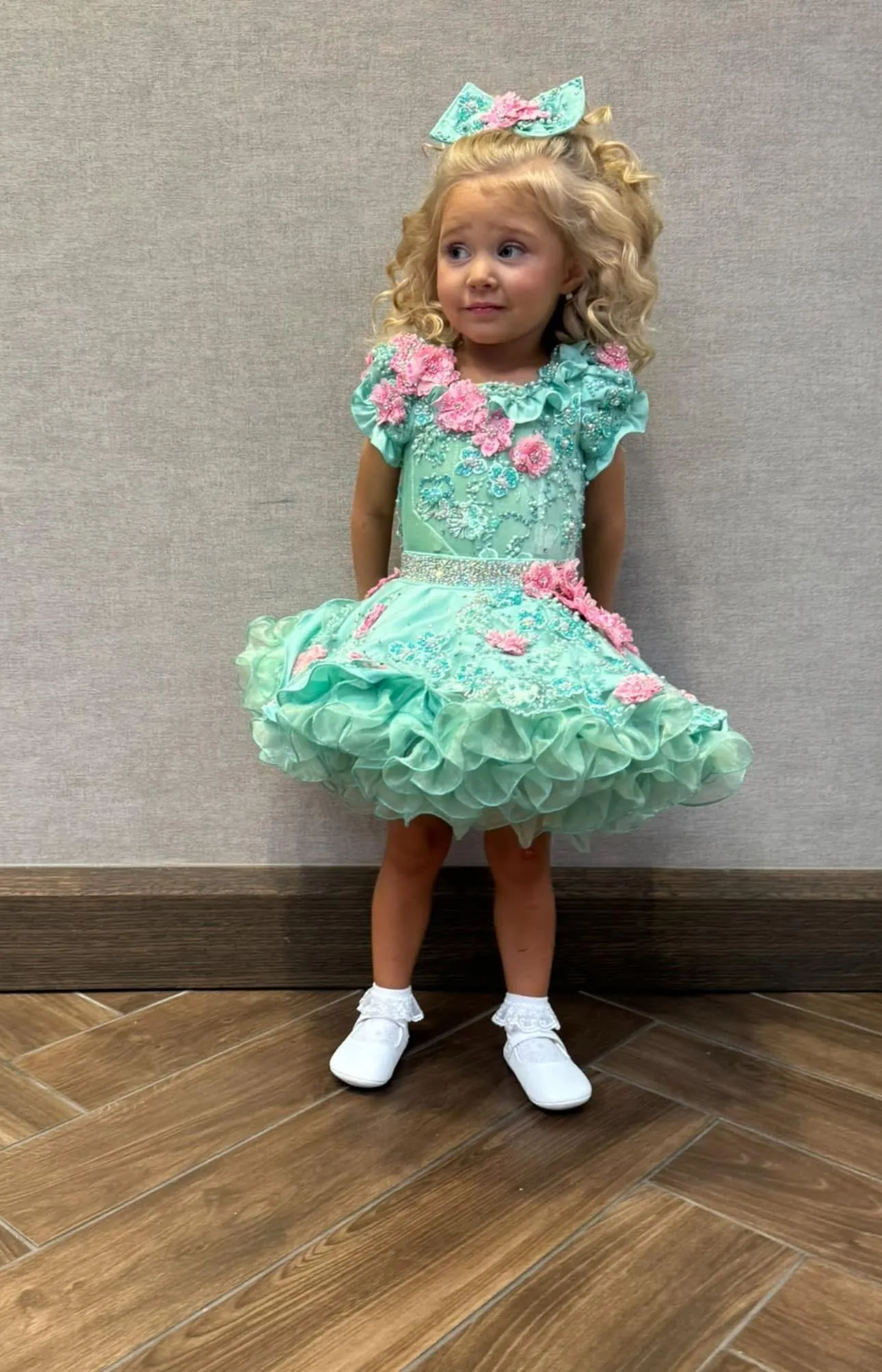 AM- Teresa Yee Mint Pink Glitz dress 18/3 