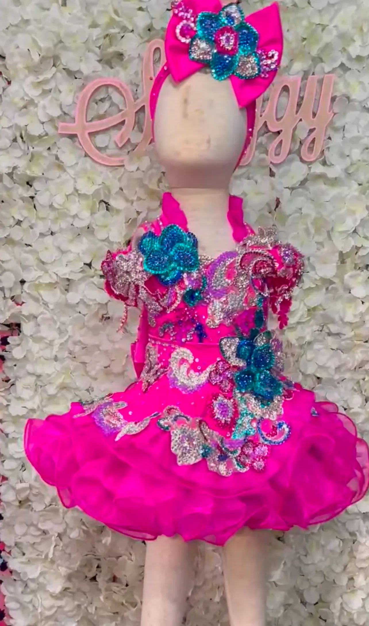 JB- Violaceous – Pink & Blue Glitz Dress (12/2T) – Designed by Shuggy