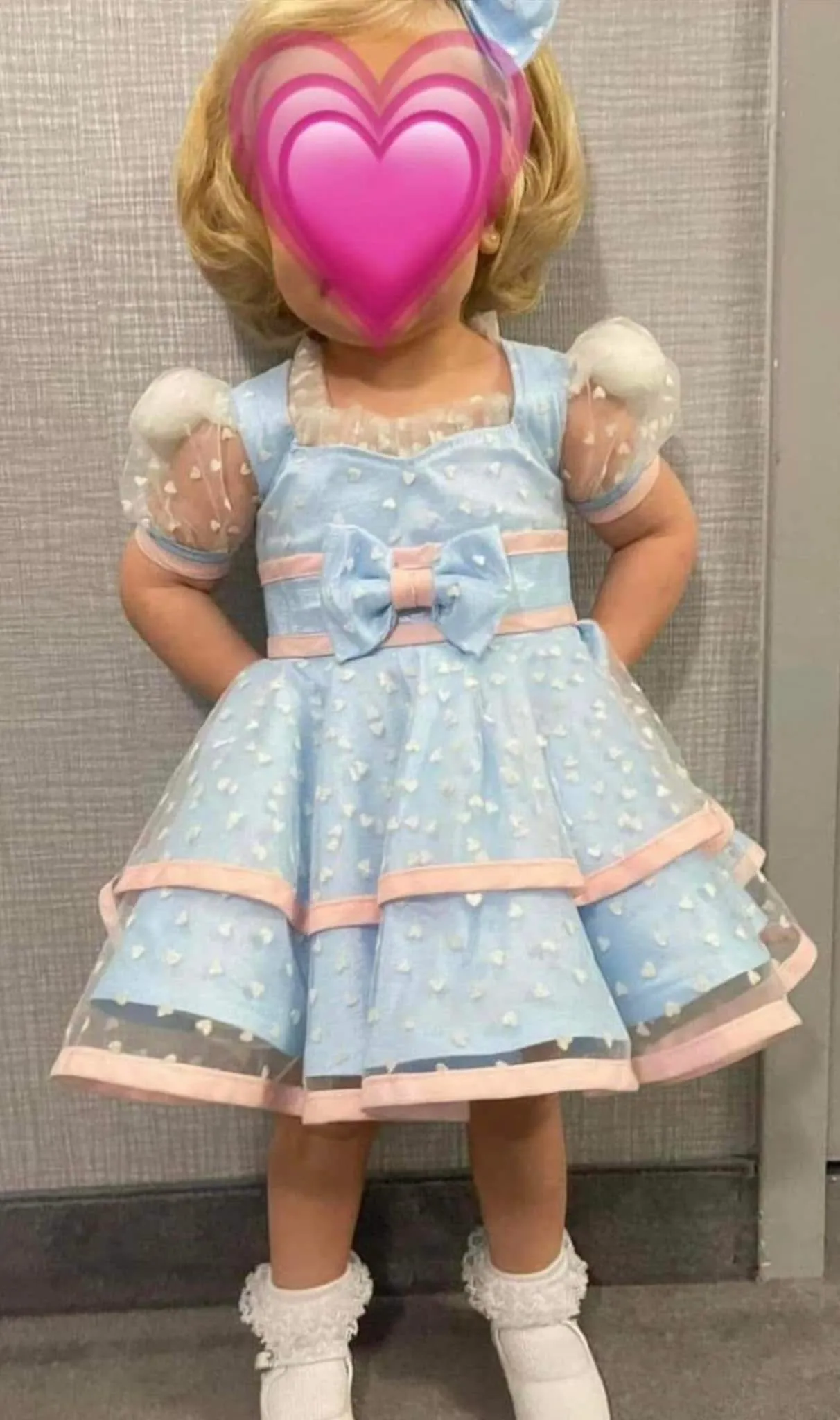 54. A- Blue and pink natural Toni O  dress 18/3