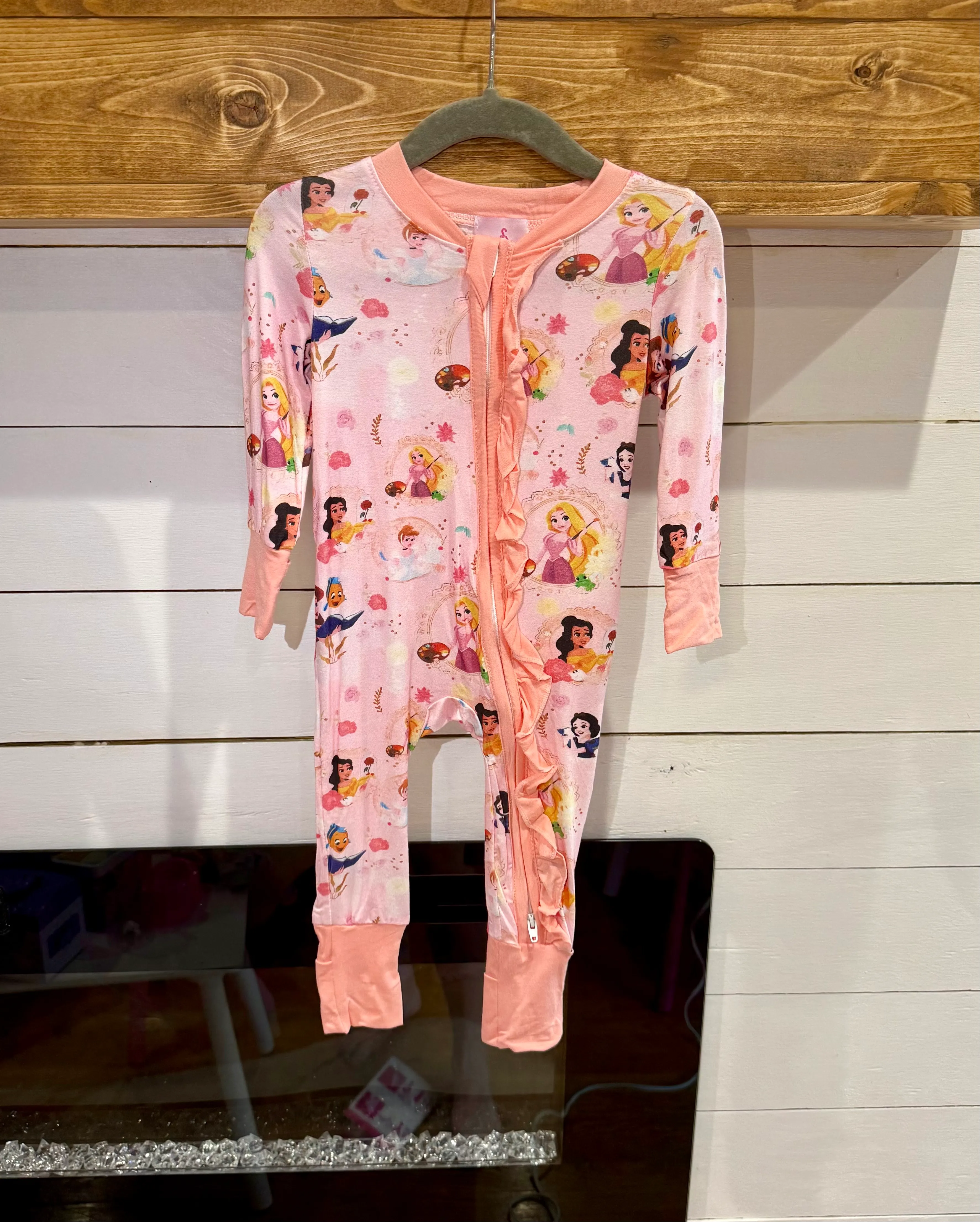 3/6 Month Pink Princess Bamboo Jammies- MCC