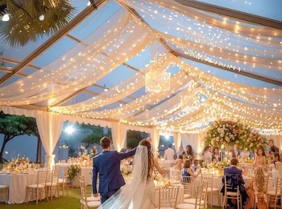 6 Panels 5ftx10ft Sheer Tulle Curtain Drapes