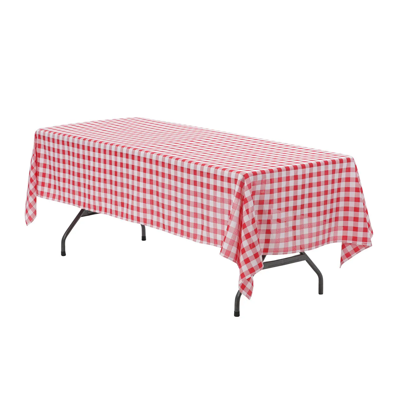 60"X120" Tablecloth Banque - Checked (red)