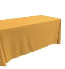 90" x 156" Poly Tablecloth - Gold