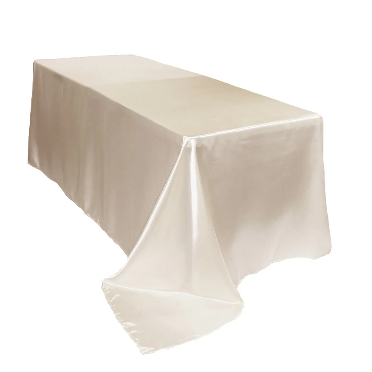 90" x 132" Tablecloth - Satin Ivory
