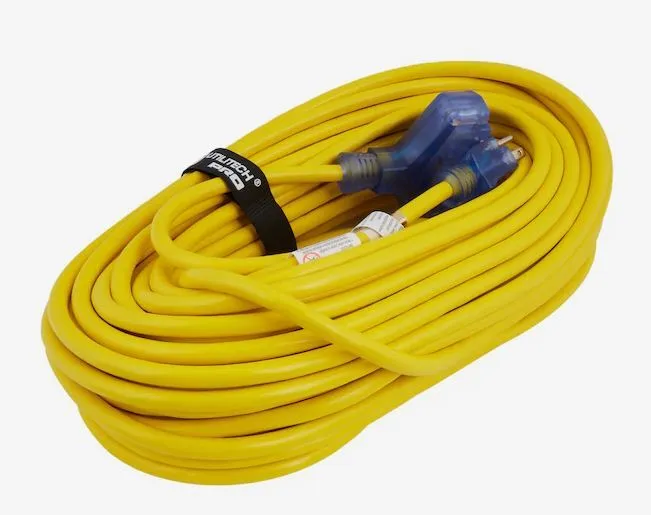 100' Yellow Extension Cord 