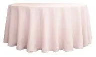 120" Round Tablecloth - Blush Pink