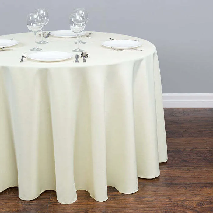108" Rd Poly tablecloth - Ivory