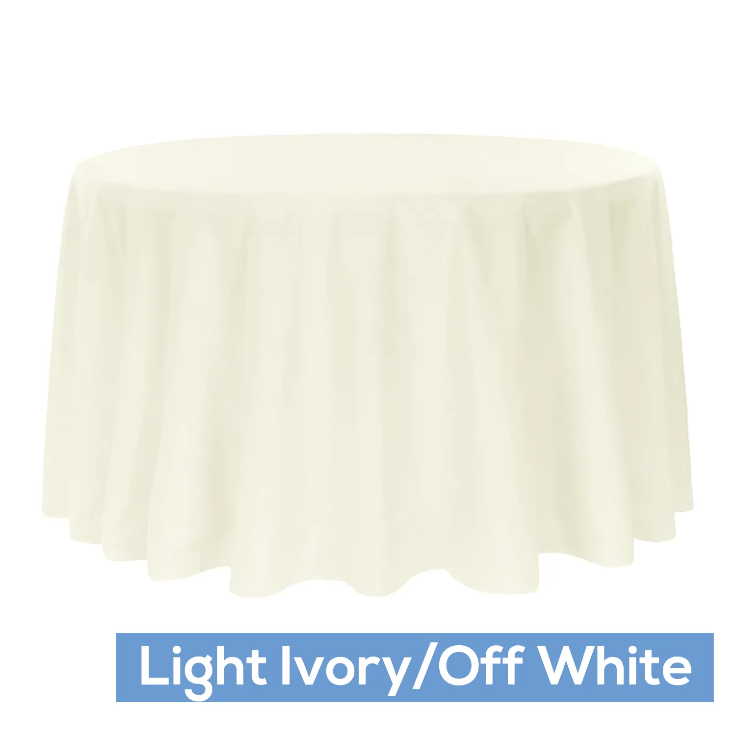 120" Rd Poly Tablecloth (Ivory) 