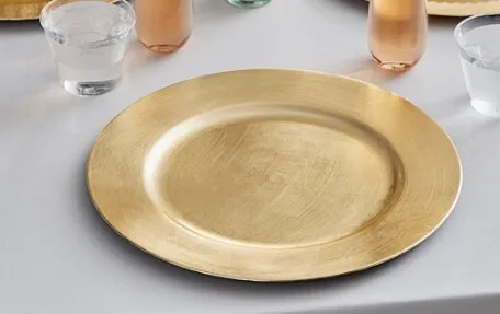 13" Round Gold Charger Plate
