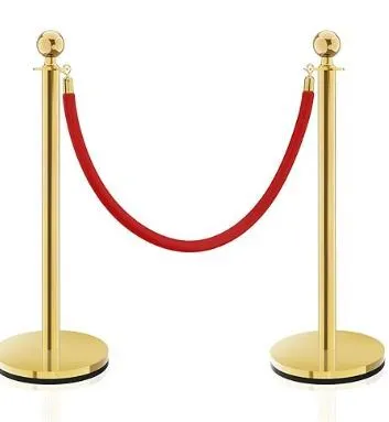2PCS Stanchion Post w.  5 ft Red Velvet
