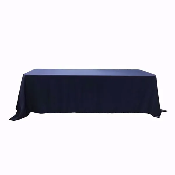 90" x 156" Poly Tablecloth - Navy Blue