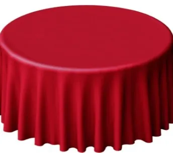 90" Roud Poly Cocktail Tablecloth - Holiday Red