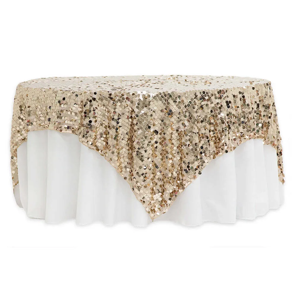 90 x 90 Square Sequin (Gold) - Tablecloth