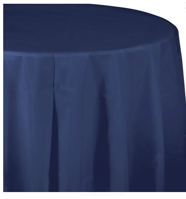90" Rd Poly (Navy)  Cocktail Tablecloth 