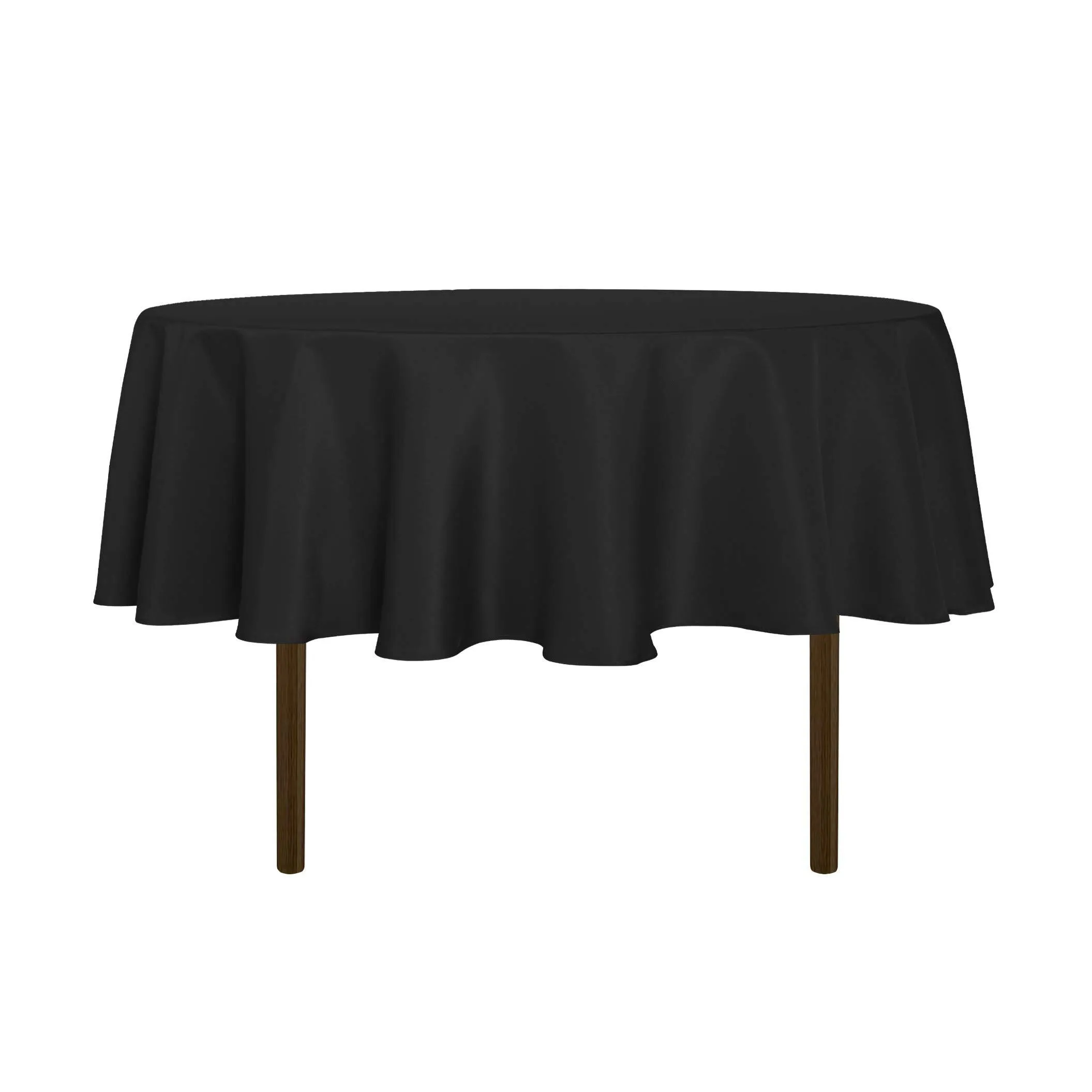 90" Rd Poly (Black) Cocktail Tablecloth